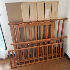 【取引決定済】大和屋 ラプス Wオープン すのこ ベビーベッド 木製の画像