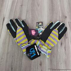 新品！LID スキー・スノーボードグローブ M 紫/黄の画像