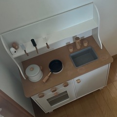 おままごとキッチン　木製　北欧風の画像