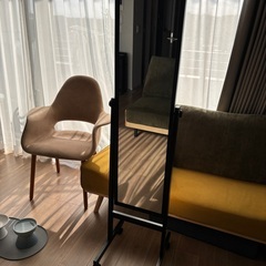 【IKEA】スタンドミラー キャスター付き 角度調節可能