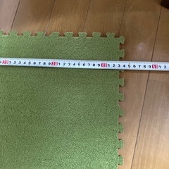 ニトリ タイルカーペット（緑）の画像
