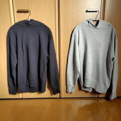 無印 パーカー メンズM 黒グレー