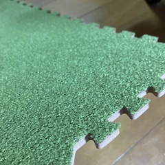 ニトリ タイルカーペット（緑）の画像
