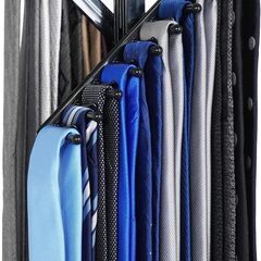 便利 ネクタイハンガー 20本収納 クロス収納 コンパクト収納 ネクタイ収納 ハンガーの画像