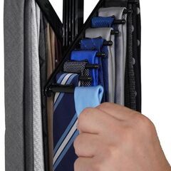 便利 ネクタイハンガー 20本収納 クロス収納 コンパクト収納 ネクタイ収納 ハンガーの画像