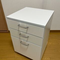 デスクワゴン　木製　キャスター付き