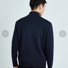 PUBLIC TOKYO(ネイビー) 【洗える】バウンドウールミラノリブハイネックニット/モックネック の画像