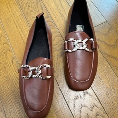 未使用新品 - レディースチェーン装飾フラットシューズ