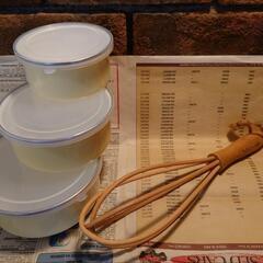 お値下げしました❢木製泡立て器:タッパー:スキレット等