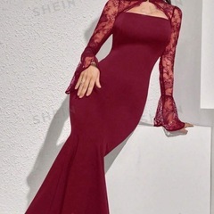 夜職 パーティー 👗 新品未使用　ワインレッド マーメイド ラウンジ　キャバの画像