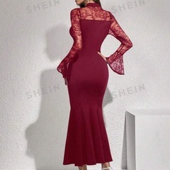 夜職 パーティー 👗 新品未使用　ワインレッド マーメイド ラウンジ　キャバの画像