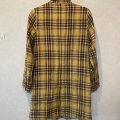 チェック ロングコート  アウター　の画像