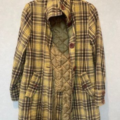 チェック ロングコート  アウター　の画像