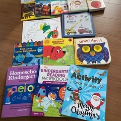 子供用　英語の本とドリル10冊とおまけ3冊