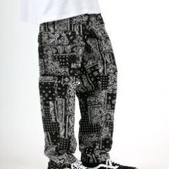 ペイズリーシェフパンツL