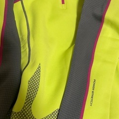 MILLET ミレー Sサイズ フリース 長袖 ハーフジップ　黄緑 登山の画像