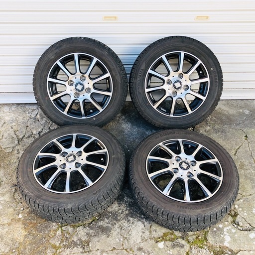 155/65R13 スタッドレスタイヤ 社外アルミホイール付き 4本セット ヨコハマ アイスガード ig50 バリ溝