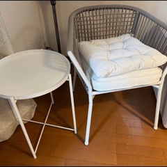 
引取りのみ◯IKEA◯アウト&インドア　チェア&テーブルセット◯美品