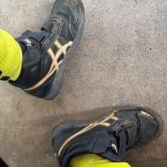 asics アシックス 安全靴 紺色 26.5 スニーカー 中古...