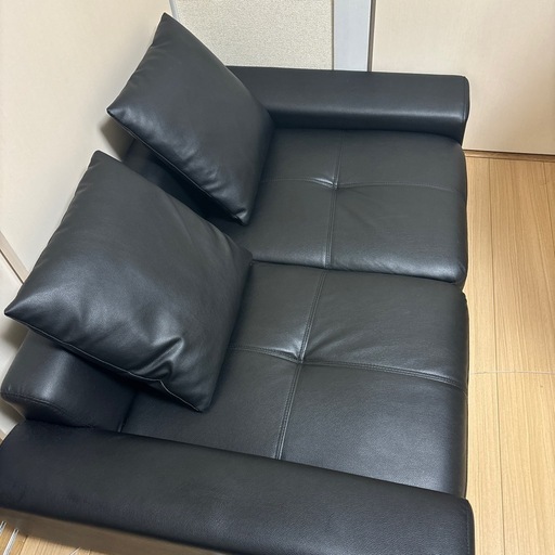 2人がけソファー(黒)