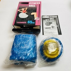 CAPTAIN STAG キャプテンスタッグ　エクササイズ 体幹トレーニング フィットネスボール 65cm フットポンプ付　未使用 保管品 の画像