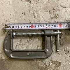 引き渡し予定　ラッキー ベンチバイス 50mm C型 クランプ 4インチ まとめて 4点セットの画像