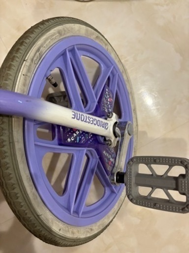 ブリヂストン　一輪車　18インチ　パープル