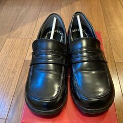 イオン/トップバリュ　22.0cm ローファー　ブラックの画像