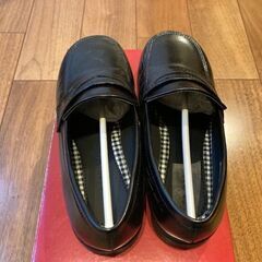 イオン/トップバリュ　22.0cm ローファー　ブラックの画像
