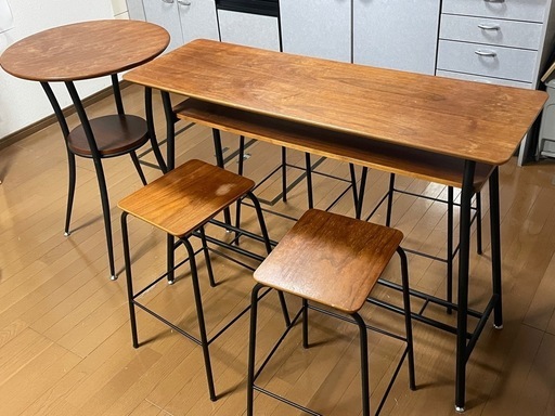 カウンターテーブル\u0026カウンターチェア 6点セット　【ニトリニューベラ】