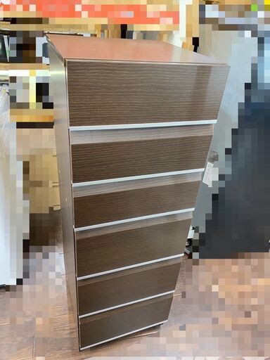 ジ78/ 6段チェスト 収納棚 衣類収納 ブラウン スリム収納 スリムチェスト 高さ約113cm×横幅38.5cm 奥行40cm