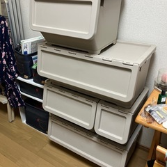 カインズ　キャリコ　５個セット　ベージュ　　の画像