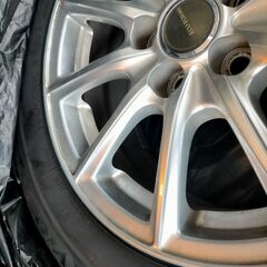 9分山スタッドレス&アルミホイール195/65R15 4本 ブリヂストンBRIDGESTONE ブリザックBLIZZAK VRX2+ECO FORME 15インチ 2021年11月製造の画像