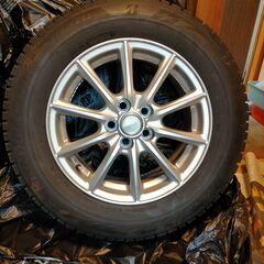 9分山スタッドレス&アルミホイール195/65R15 4本 ブリヂストンBRIDGESTONE ブリザックBLIZZAK VRX2+ECO FORME 15インチ 2021年11月製造の画像