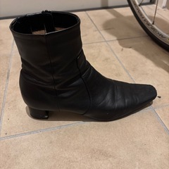 本革　ショートブーツ　24.5cmの画像