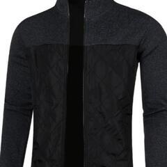 20%オフ🉐新品☆カーディガンジャケット、秋冬カジュアルスタンドカラーフルジップコート、長袖レギュラーフィットジャケットS（ＪＰ-L）の画像