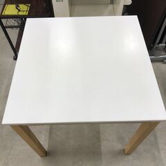 ダイニングセット2人用 ニトリ ホワイト/ライトブラウン W(幅)72.0×D(奥行き)72.0×H(高さ)72.0cm の画像