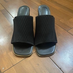 ニットスクウェアミュール