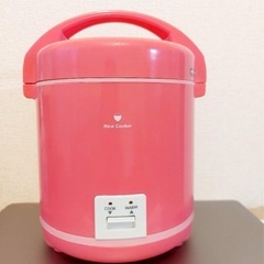 ピンクのミニ炊飯器 ライスクッカー 1.5合炊き