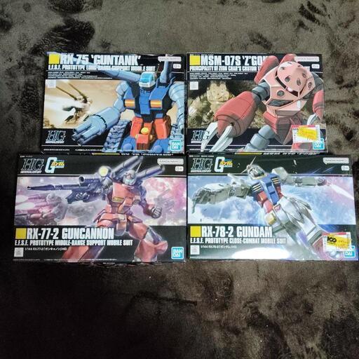 ガンプラ HG ガンダム ガンキャノン ガンタンク ズゴック 4点セット