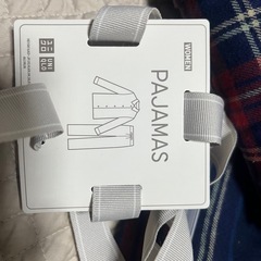 ユニクロ　パジャマ　 XL チェック柄　ネイビー　女性用の画像