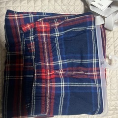 ユニクロ　パジャマ　 XL チェック柄　ネイビー　女性用の画像