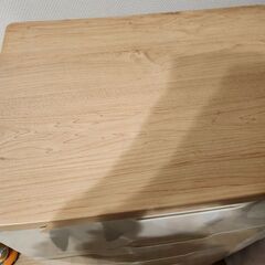 アイリスオーヤマ５段チェスト木目天板の画像
