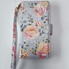 【新品】iPhone12/12 Pro 花柄手帳型ケース