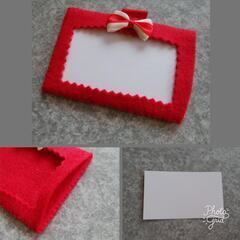 【156】フェルト ケース 名札　黄色 の画像
