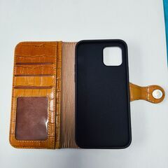 【美品】iPhone12/12 Pro 本革 手帳型ケースの画像