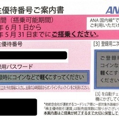 ANA 株主優待券 1枚 有効期限 2025年5月31日