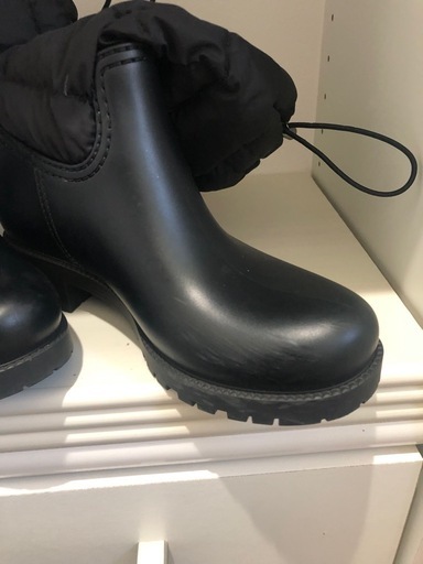 モンクレール　MONCLER ダウンブーツ　レインブーツ　35 デカロゴワッペン