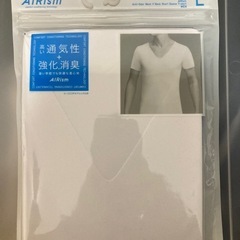 新品未開封　ユニクロ　エアリズム　メッシュデオドラントVネックT...