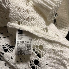 【GU】レース編み ホワイトカーディガンの画像